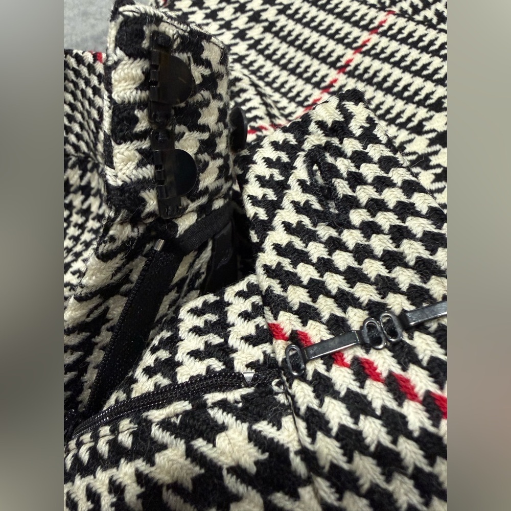 Talbots Vintage Houndstooth 100% Wool Skirt - Picture 5 of 11